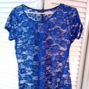 Feather's Women's Royal Blue Blouse NWT 1X
